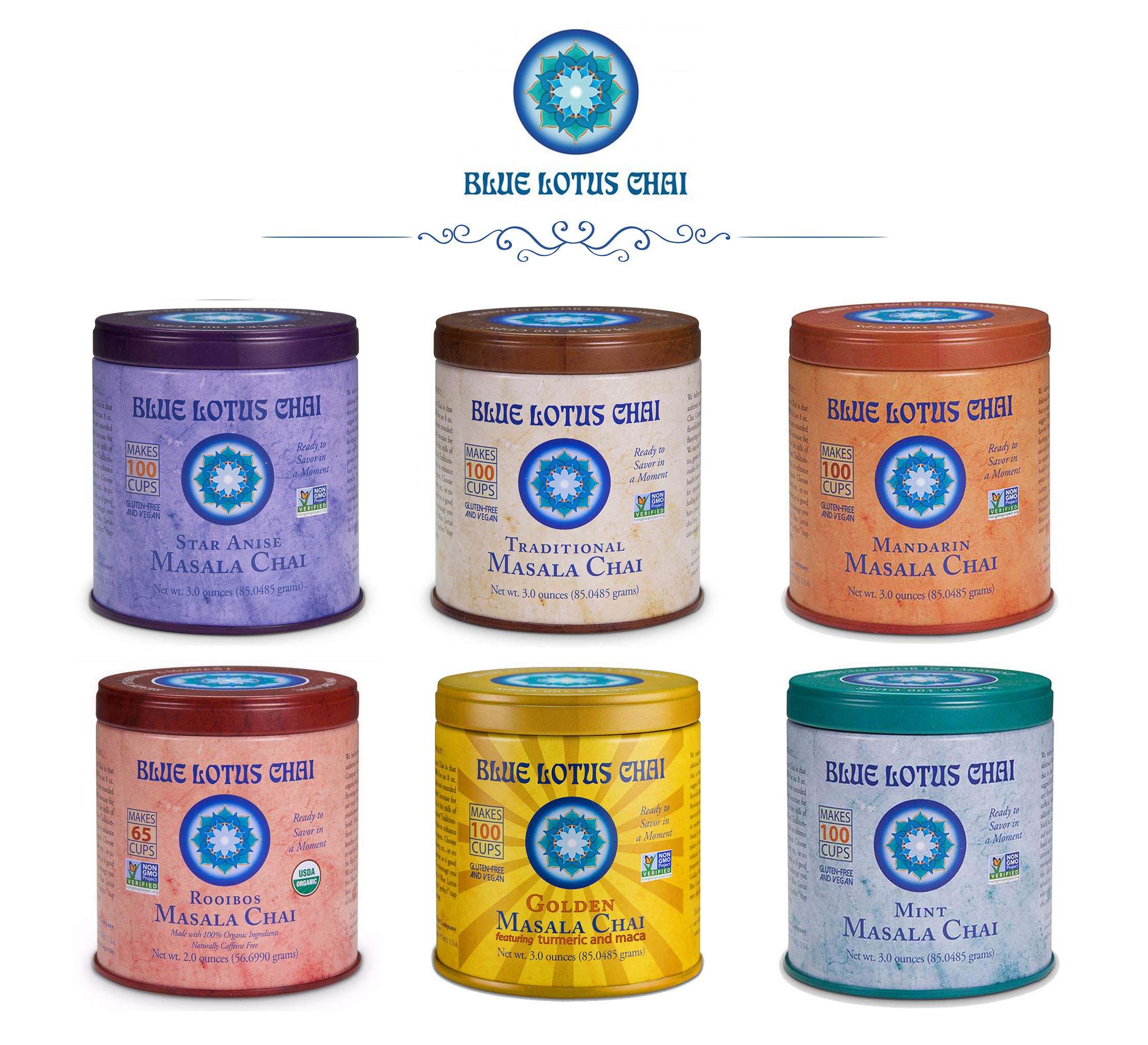 Blue Lotus Chai Traditional Masala Chai Makes 100 Cups 3 Ounce