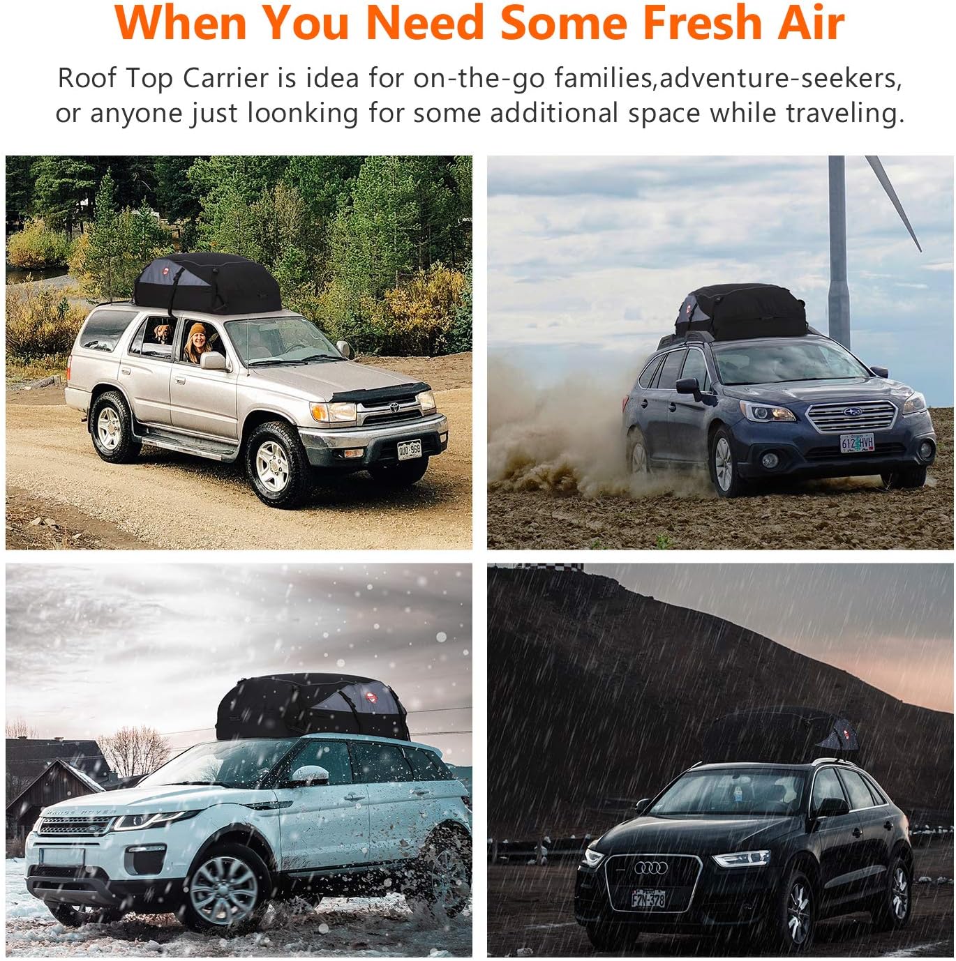 car roof bag without rails