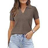 Arach&Cloz Women's Wool Blend Knit Spring Summer Business Casual Lightweight Short Sleeve Sweater Pullover 2026