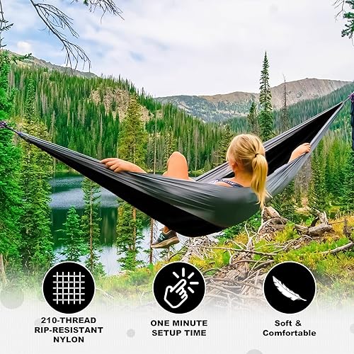 SZHLUX Camping Hammock Double Portable Hammocks Camping