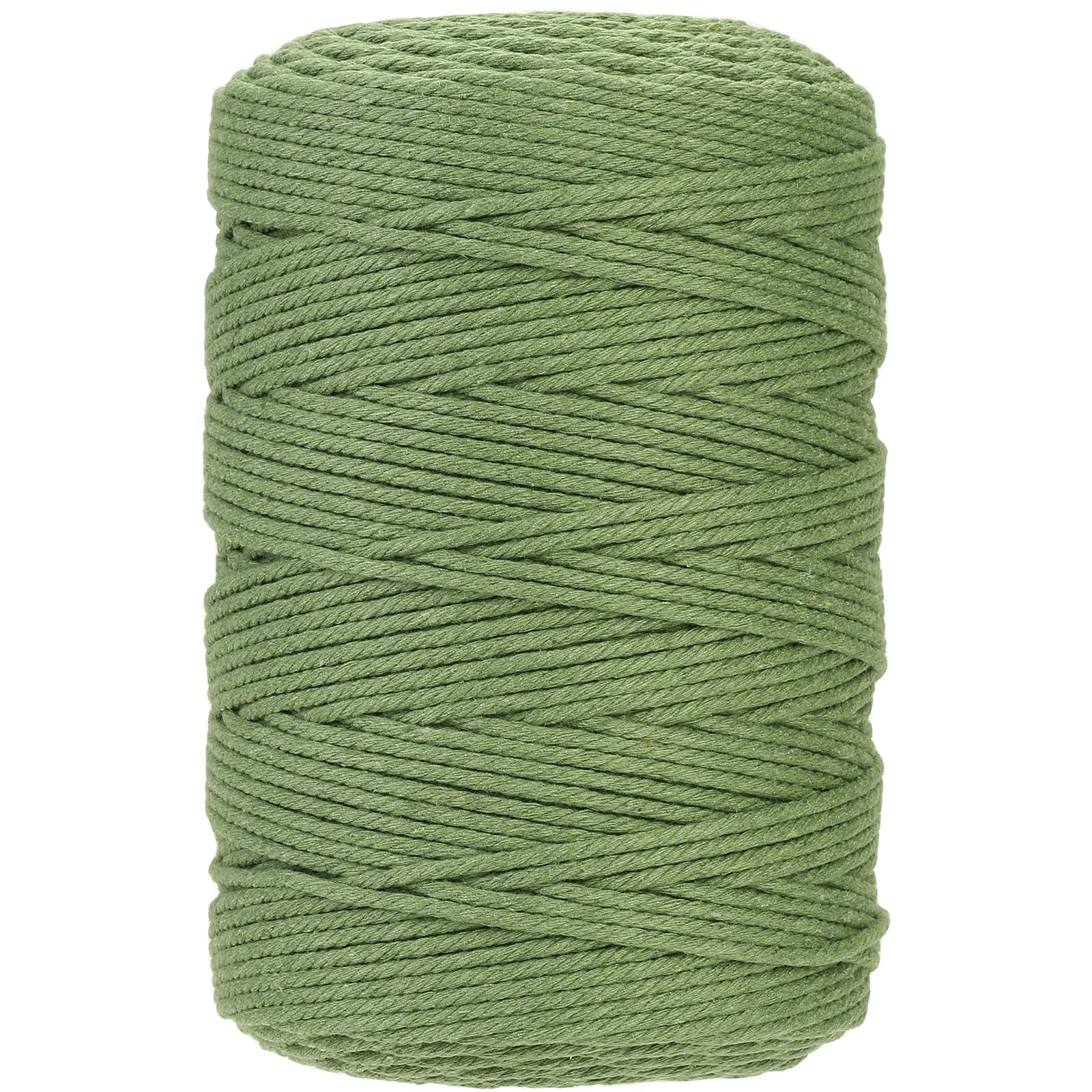 GOHOF Macrame Cord 3mm x 450m Premium Cotton Macrame Rope, 4 Strand Twisted Soft Cotton Cord, One of The Most Perfect Materials for Macrame Art, Cotton String Without Chemicals(Haze Blue) — image 1