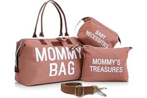 CHQEL Diaper Bag Tote with 2 Organizers, Multifunctional Large Mommy Bag for Hospital & Baby Diaper Travel Bag for Baby Care