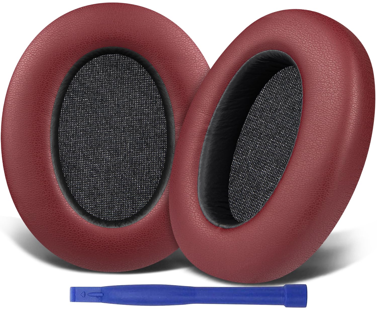 SOULWIT Earpads Cushions Replacement for Sony WH-XB910 XB910N Extra Bass Noise Cancelling Headphones, for Sony WHXB910N Headset, Ear Pads with Soft Protein Leather, Noise Isolation Foam - Burgundy