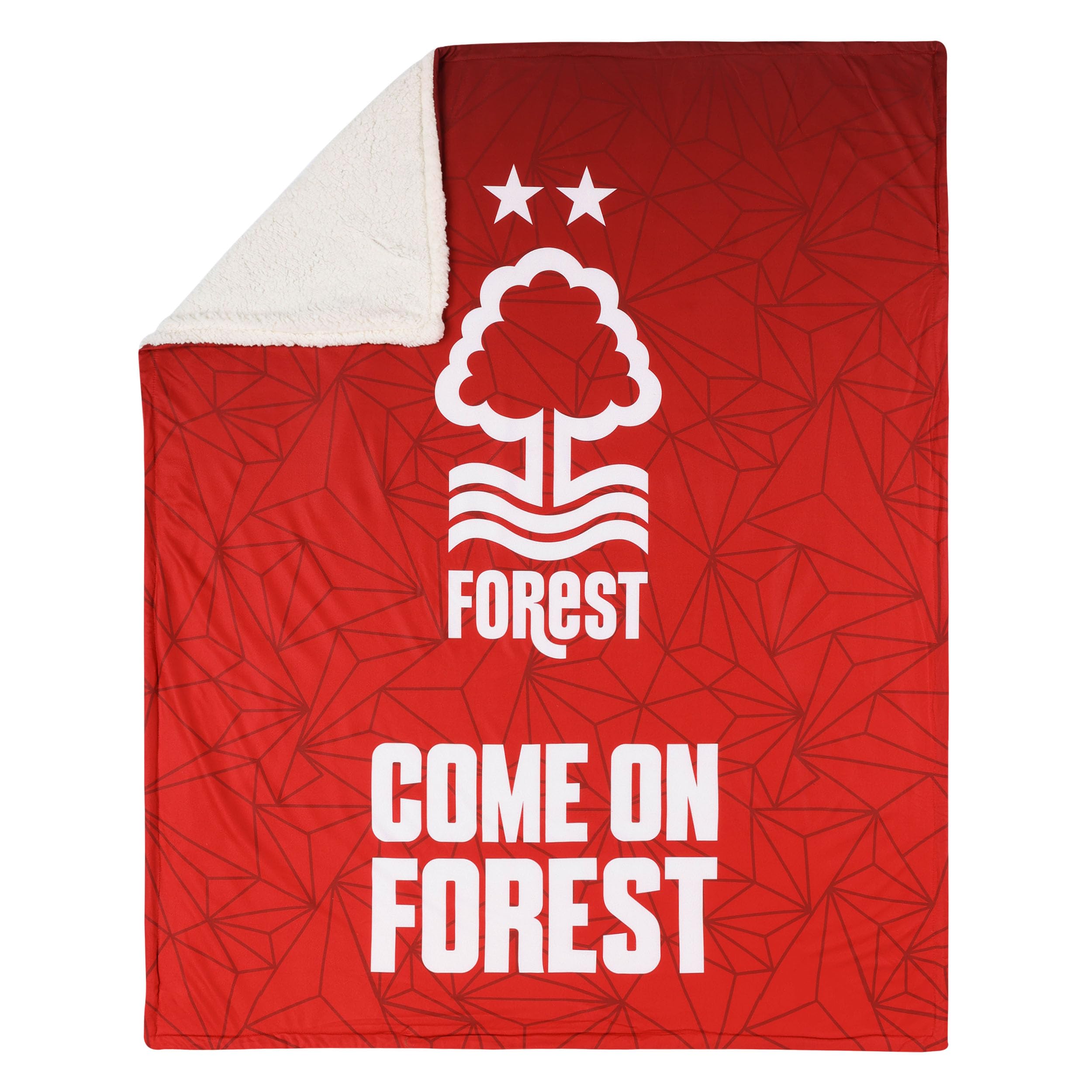 FOCO Officially Licensed Nottingham Forest FC Football Slogan Sherpa Plush Throw Blanket
