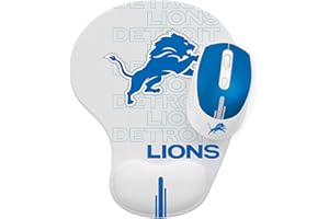 SOAR NFL Wireless Mouse and Mouse Pad, Detroit Lions