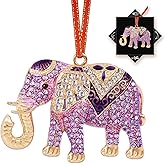 FurniGift Elephant Metal Christmas Ornament - Pink Elephant Ornaments Gifts for Sisterhood Friendship Kids
