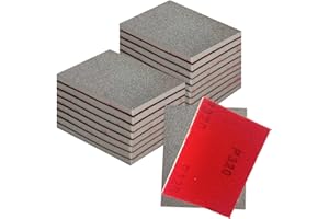 XWADJCD Sanding Sponge Set, 20 Pcs 320 Grit Sanding Block Pads Dry Wet Sanding Sponge Soft Foam Fine Drywall Sandpaper for Crafts Furniture Wood Model Drywall Metal Rust Removal Polishing