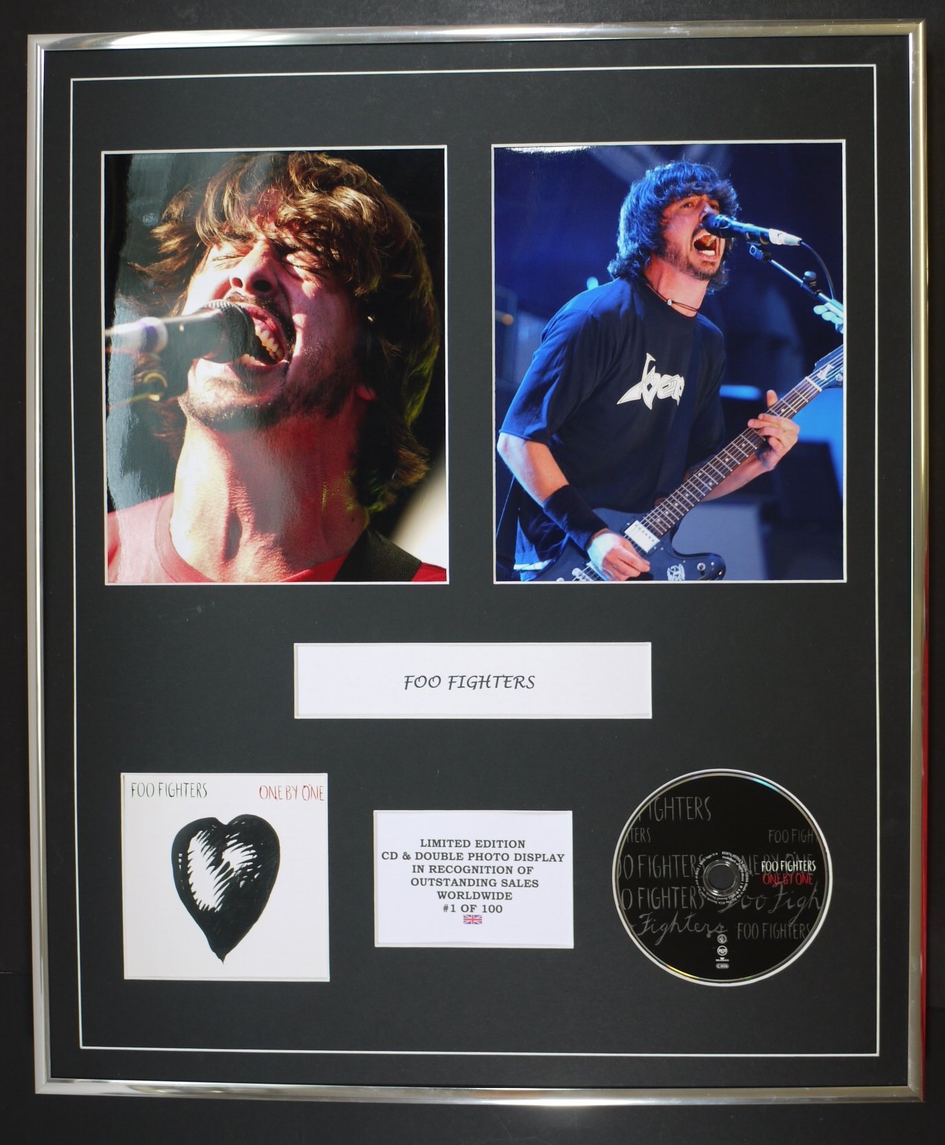 FOO FIGHTERS/CD & DOUBLE PHOTO DISPLAY/LTD. EDITION/COA/ONE BY ONE