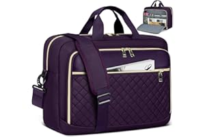 NEWHEY Laptop Bag 17.3 Inch Laptop Briefcase for Women Men Waterproof Shoulder Messenger Bag Large Computer Bag for Business Office Work College, Purple