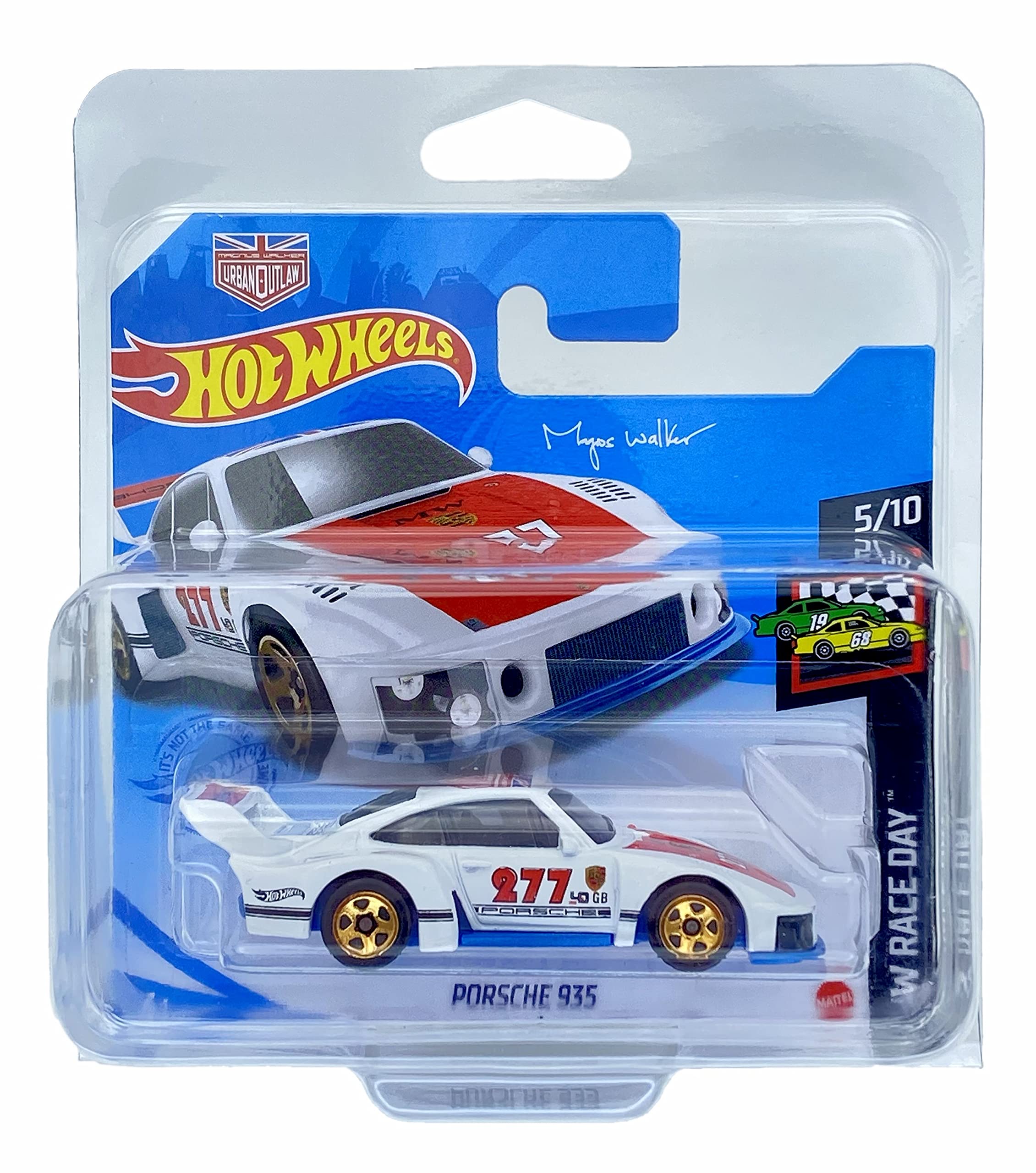 Hot Wheels Porsche 935 (White) 5/10 HW Race Day 2021 - 58/250 (Short Card) GRX60 *** COMES IN A KLAS CAR KEEPER PROTECTIVE COLLECTORS CASE ***