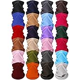 Suhine 24 Pcs Winter Fleece Neck Warmer Adjustable Gaiter Windproof Balaclava Scarf Wrap Winter Face Covering for Men Women