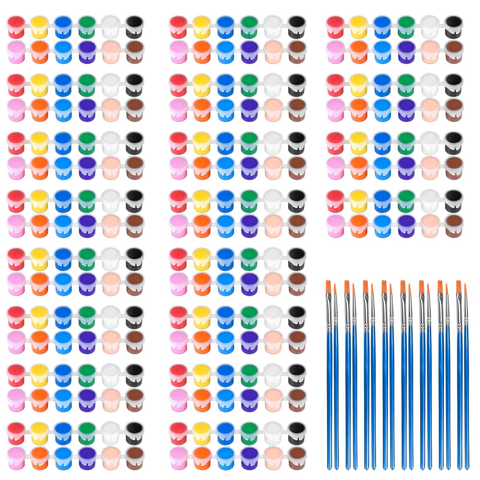 Photo 1 of 20 Pack Mini Acrylic Paint Set,12 Colors Acrylic Paints Strips for Kids&Adults Craft Paint,280 PCS Kids Painting Kit Container Strips Storage, Perfect for Home Birthday Classroom Party Favors……