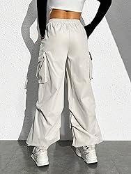 SweatyRocks Women's Drawstring Elastic Waist Loose