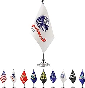 TSMD US Army Desk Flag Small Mini United States Military Table Flags with Stand Base,Decorations Supplies for Army Party Events Celebration