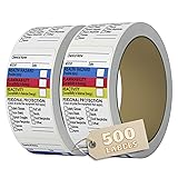 SDS Stickers 500 Stickers - 2 Rolls of 250, 1.5" x