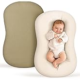 Termichy Baby Lounger Cover Muslin: Soft Cotton Slipcover for Snuggle Me Lounger - Removable & Machine Washable for Daily Use - Zipper-Free & Skin-Friendly for Newborn Girls and Boys