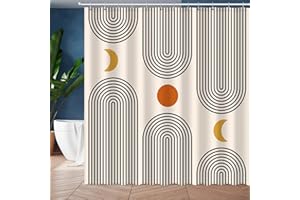 UYDOXCU Boho Shower Curtains for Bathroom Mid Century Minimalist Abstract Aesthetic Modern Bathroom Decor Curtain Machine Washable Waterproof Fabric with 12 Hooks 72" W x 72" L