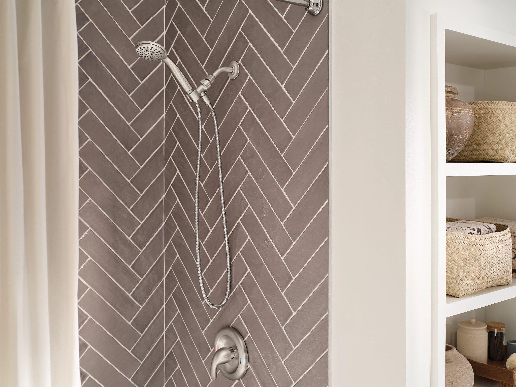 Moen Attune Shower Head with Handheld Sprayer, 6 Handheld Shower Head Spray Settings, Spot Resist Brushed Nickel Finish, 218H0SRN