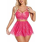 Avidlove Lingerie for Women Lace Babydoll Mesh Nightwear Chemise Nightie