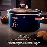 Tower Cavaletto 6.5 L Slow Cooker Midnight Blue Rose Gold T16043MNB view 5