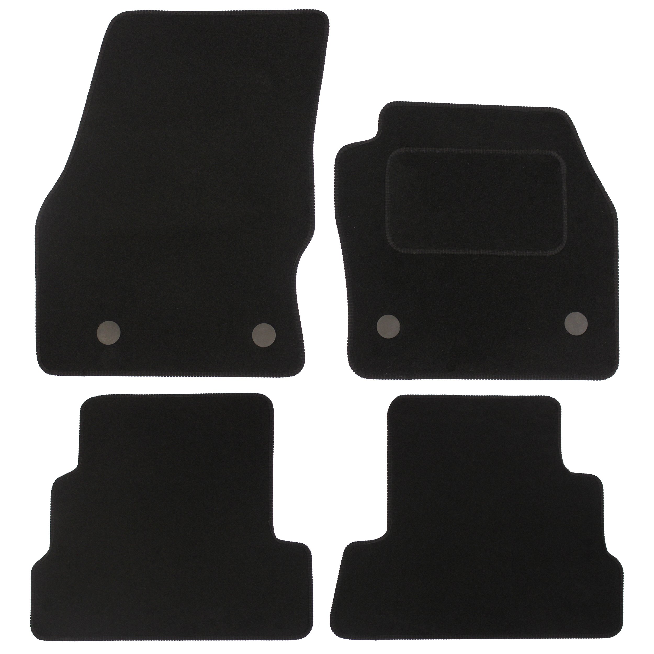 JVL Fully Tailored 4 Piece Carpet Car Mat Set with Clips