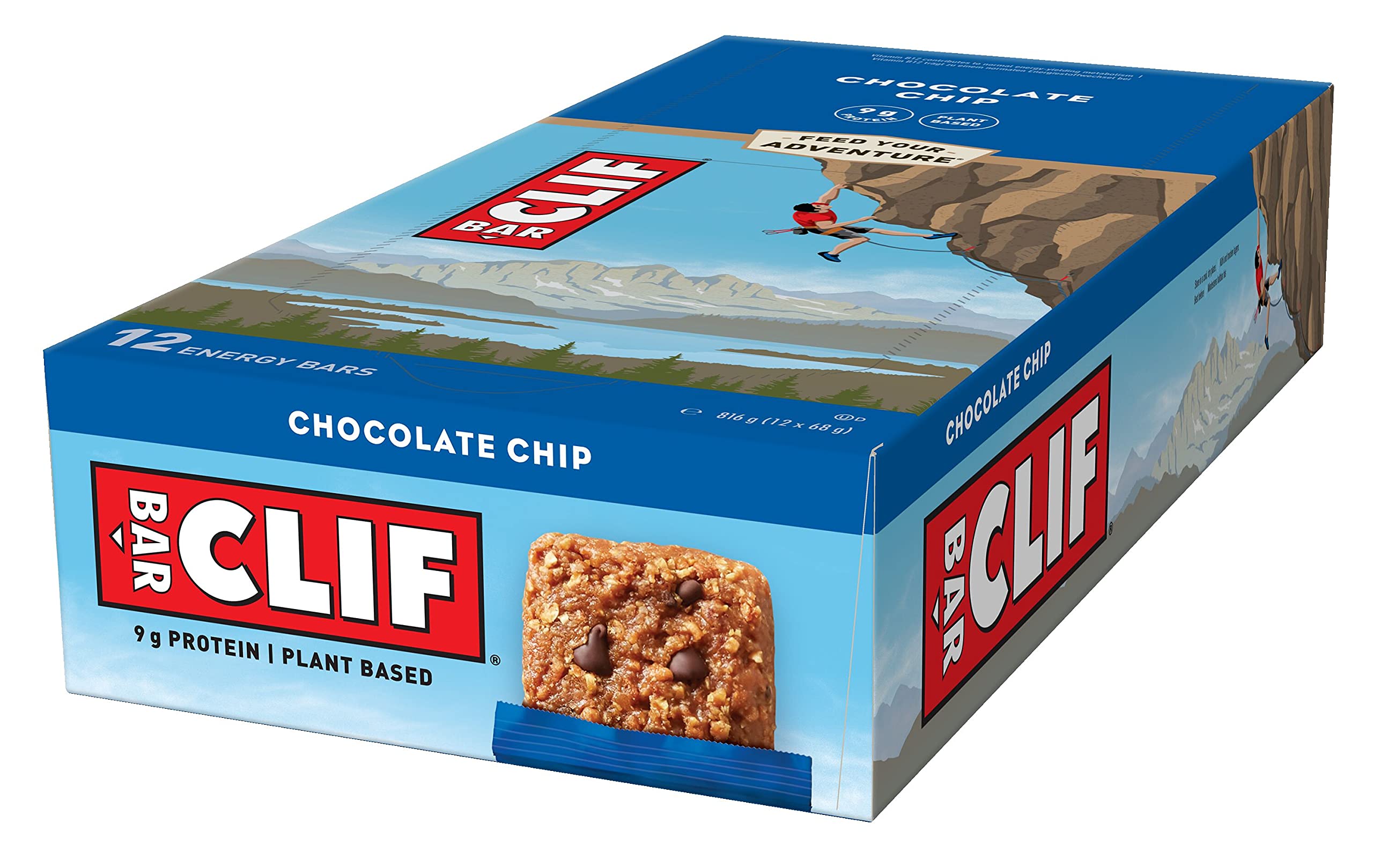 Clif Bar Energy Bar Chocolate Chip 68 g (Pack of 12)