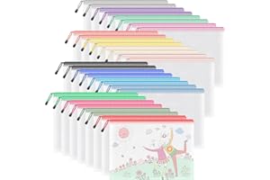Umriox 32PCS Mesh Zipper Pouch, Zipper Bags for Organizing, A4, Letter Size, Storage Bags for Board Game, Puzzles, School Office Supplies
