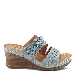 PATRIZIA Women's LOLLY Slide Wedge Sandals Blue EU
