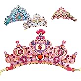 DJECO, Kids' Mosaic Crown Craft kit, 4 Count | Mess-Free Art Project, Fosters Creativity, Fun Activity for Ages 5 and Up, Easy Birthday Gift, Party Favor