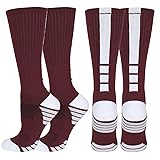 Dingcooler Men Basketball Socks 2/4 Pairs, Mid Calf