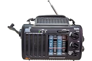 Kaito Voyager Solo Emergency AM FM SW NOAA Weather Alert Radio with Solar Crank Flashlight