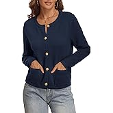 ATHMILE Women Striped Cardigan Sweaters Button Down Cropped Fall Fashion Outfits Winter Clothes Knit Lady Jackets Coat 2025