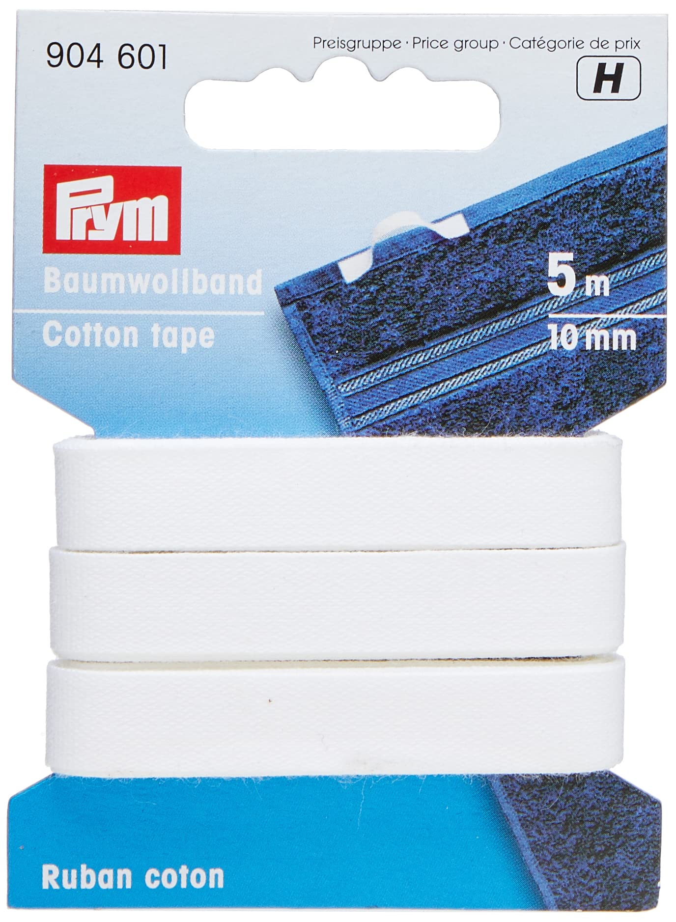Prym PRYM_904601-1 Cotton Tape 10 mm White