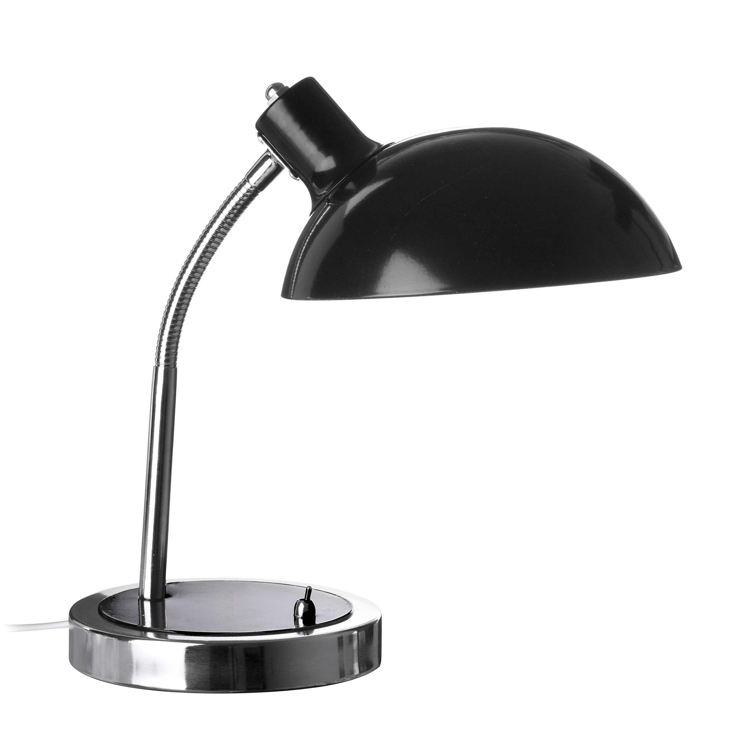 Premier Housewares 2501877 Flexible Metal Desk Lamp, Metal, E14, 60 W - Black