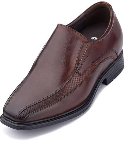 Calto Dress Shoes Leather Slip On Loafers Square Toe Brown Mens Size 9 CALTO Slip-On Leather Dress Shoes - TallMenShoes.com main image 4
