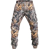 Colorful House Sandy Joggers for Men Casual Cargo Jogger Sweatpants Relaxed Fit Work Pants Stretch Waist Big and Tall