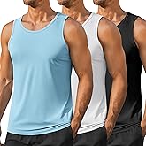 COOFANDY Men's Workout Tank Tops UPF 50+ Sleeveless Gym Muscle Shirts Cooling Quick Dry Bodybuilding Tanks for Swim Beach