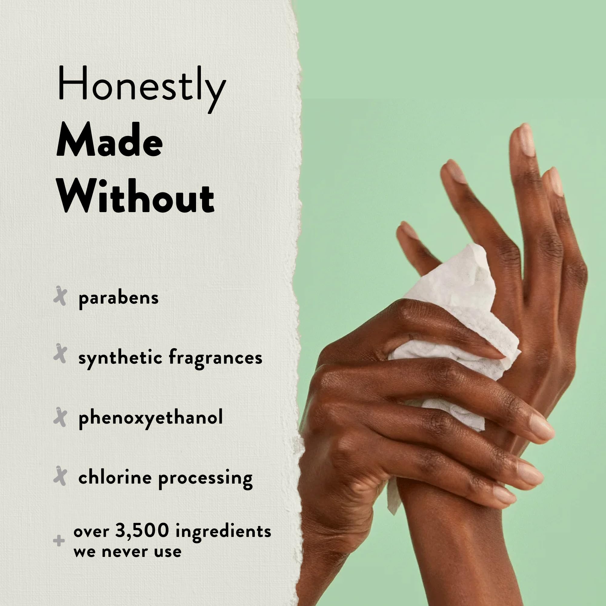 The Honest Company Fragrance Free Sanitizing Alcohol Wipes | Antibacterial + Safe for Hands | Kills 99% of Germs, Made With Aloe | 50 Count (1 Pack)