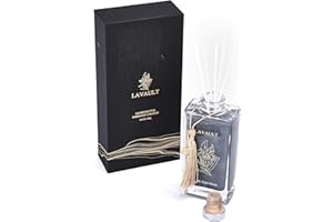 Lavault Reed Room Diffuser Set - Natural Aromatherapy Reed Sticks for Oil Diffuser - Perfect for Bathroom - Scent Diffusers for Home Environment - Air Freshener Diffuser - Grey - Cold Water Aroma