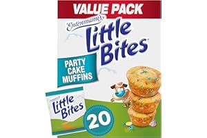 ENTENMANN'S (Value Pack) Little Bites Party Cake Muffins, 20 individual packs, (4 ct each), Cake and Sprinkles Mini Muffins, 33 oz Multipack