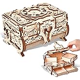 Varbertos 3D Wooden Puzzle Mechanical Treasure Box, Wood Creative Assembly Model Building Kits to Build for Adults and Teens, DIY Wooden Puzzle Hobbies Projects Gift for Women and Kids
