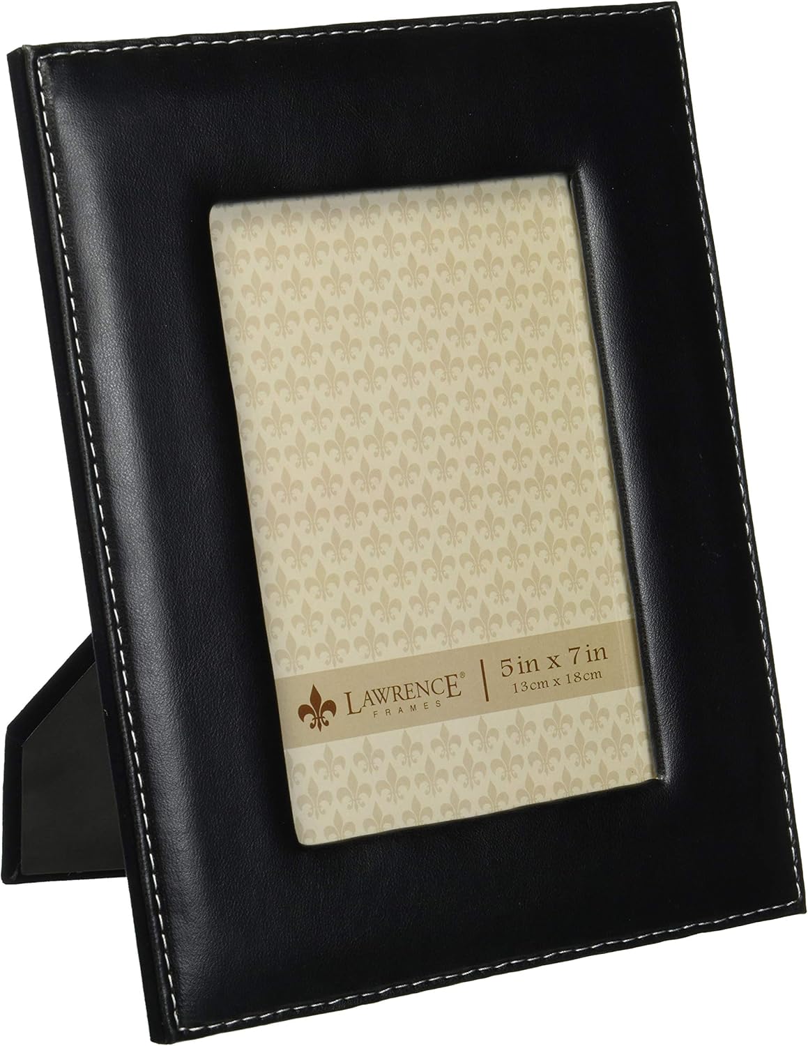 Amazon.de Lawrence Frames Bilderrahmen, Leder, 10 x 15 cm, Schwarz 5x7