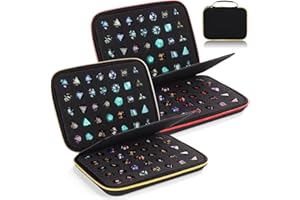 Aoriher 2 Pcs Dice Case with Handle Large Capacity Dice Holder and Display Storage Box with Removable Slotted Tray for 70, Ideal Organizer for Rpg and Dnd Table Games(Red, Gold)