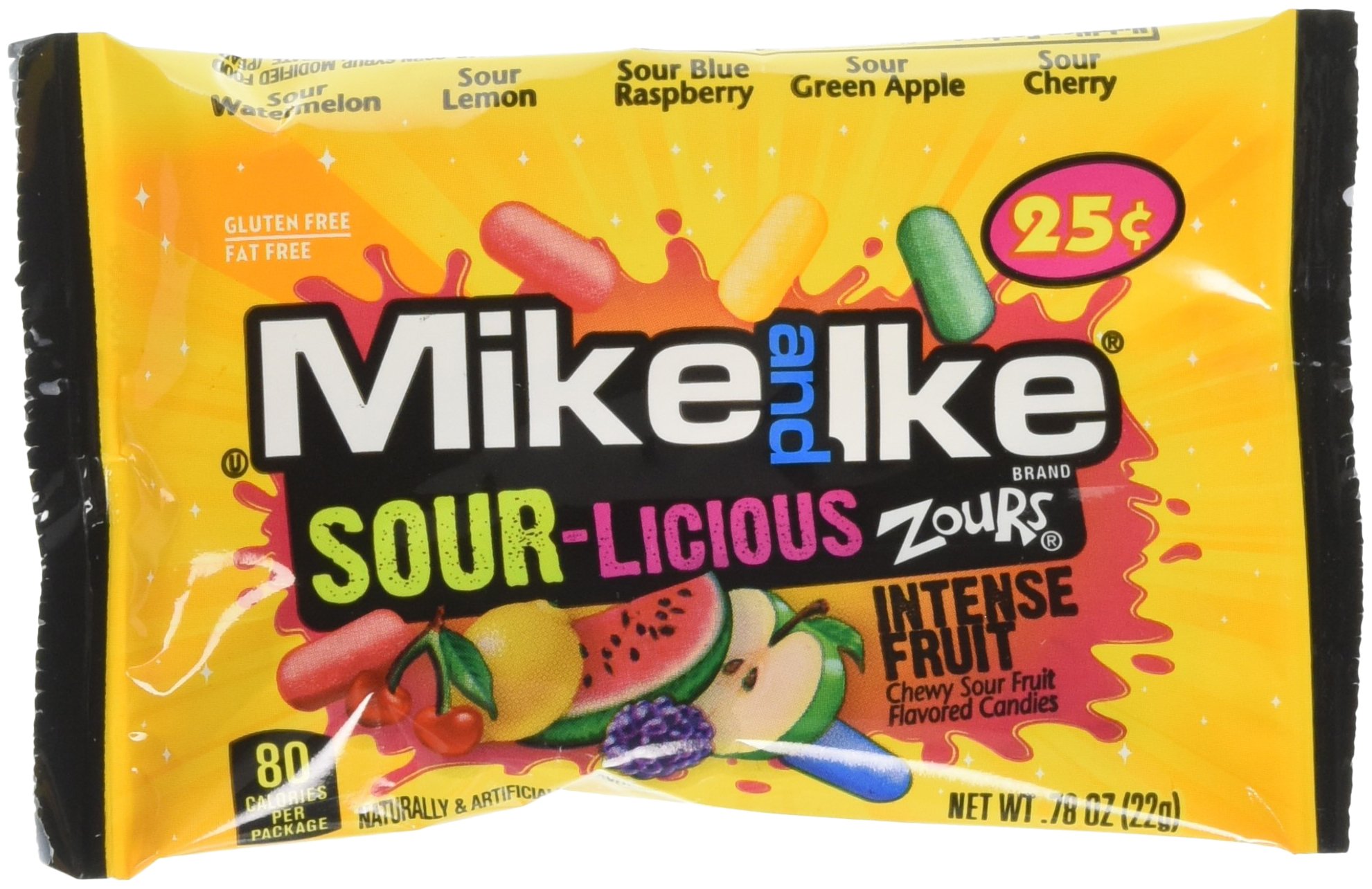 Mike & Ike SourLicious Zours Intense Fruit .78 oz Pouches 24 Pack Buy Online in United Arab
