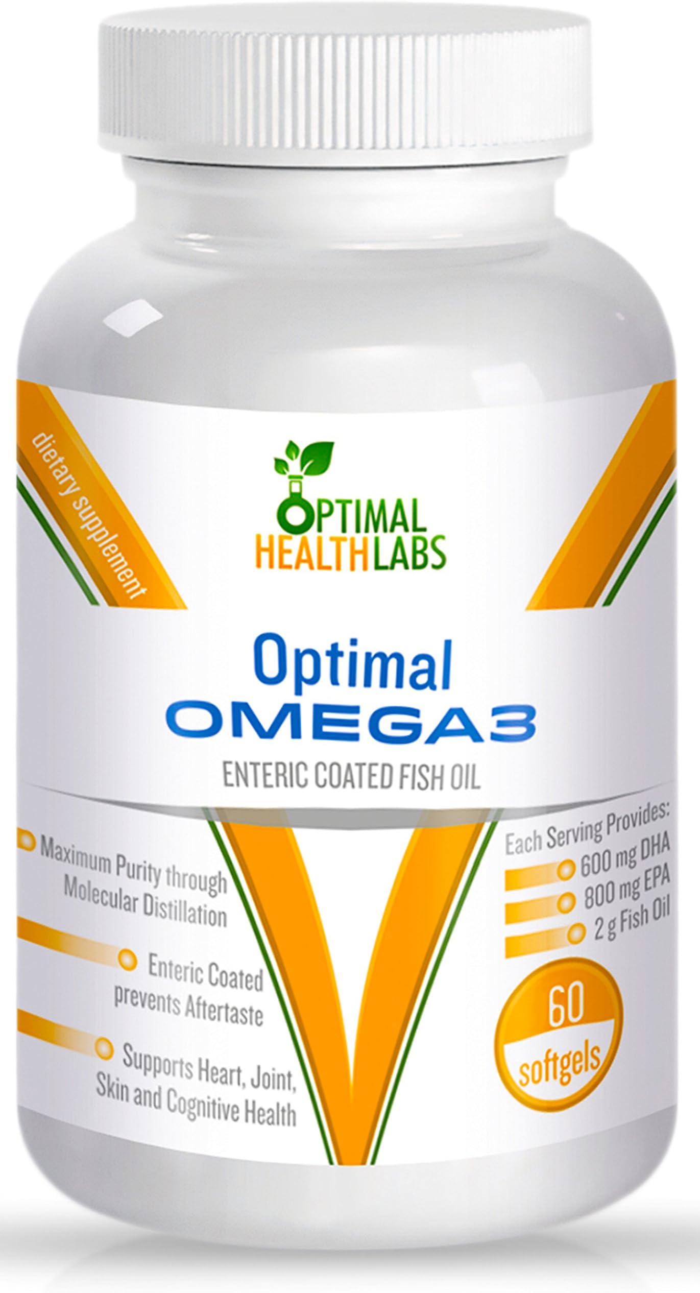 Omega 3 Fish Oil Burpless Pills | Perfectly Balanced 600mg DHA 800mg EPA Supplement | Maximum Absorption | Ideal Potency | No Toxins | All The Best Benefits, No Fishy Aftertaste!