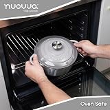 Nuovva Enamelled Cast Iron Dutch Oven Pot 2.1 Qt with lid 20cm Grey view 3