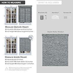 Boolegon Light Filtering Roller Shades for