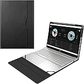 Fintie Sleeve Case for 15.6" HP Pavilion 15-EGxxx 15t-eg000 / HP Pavilion 15-EHxxx 15z-eh000 Series - Premium PU Leather Protective Portfolio Book Cover, Black