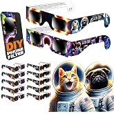 Galaxium 12 Solar Eclipse Glasses Kids 2026, Animals Design | ISO 12312-2
