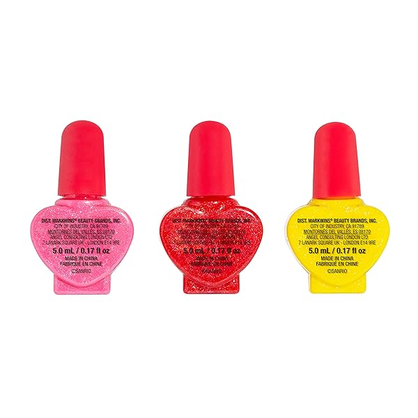 LIP SMACKER NAIL POLISH, 3 MOISTURIZING, SMOOTHING SOFT SHINE, HYDRATING & PROTECTING FUN FLAVORS, CRUELTY-FREE & VEGAN – HOLIDAY HELLO KITTY